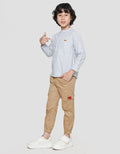 Little M Stripes Linen Baju Koko Anak Laki-laki