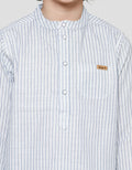 Little M Stripes Linen Baju Koko Anak Laki-laki