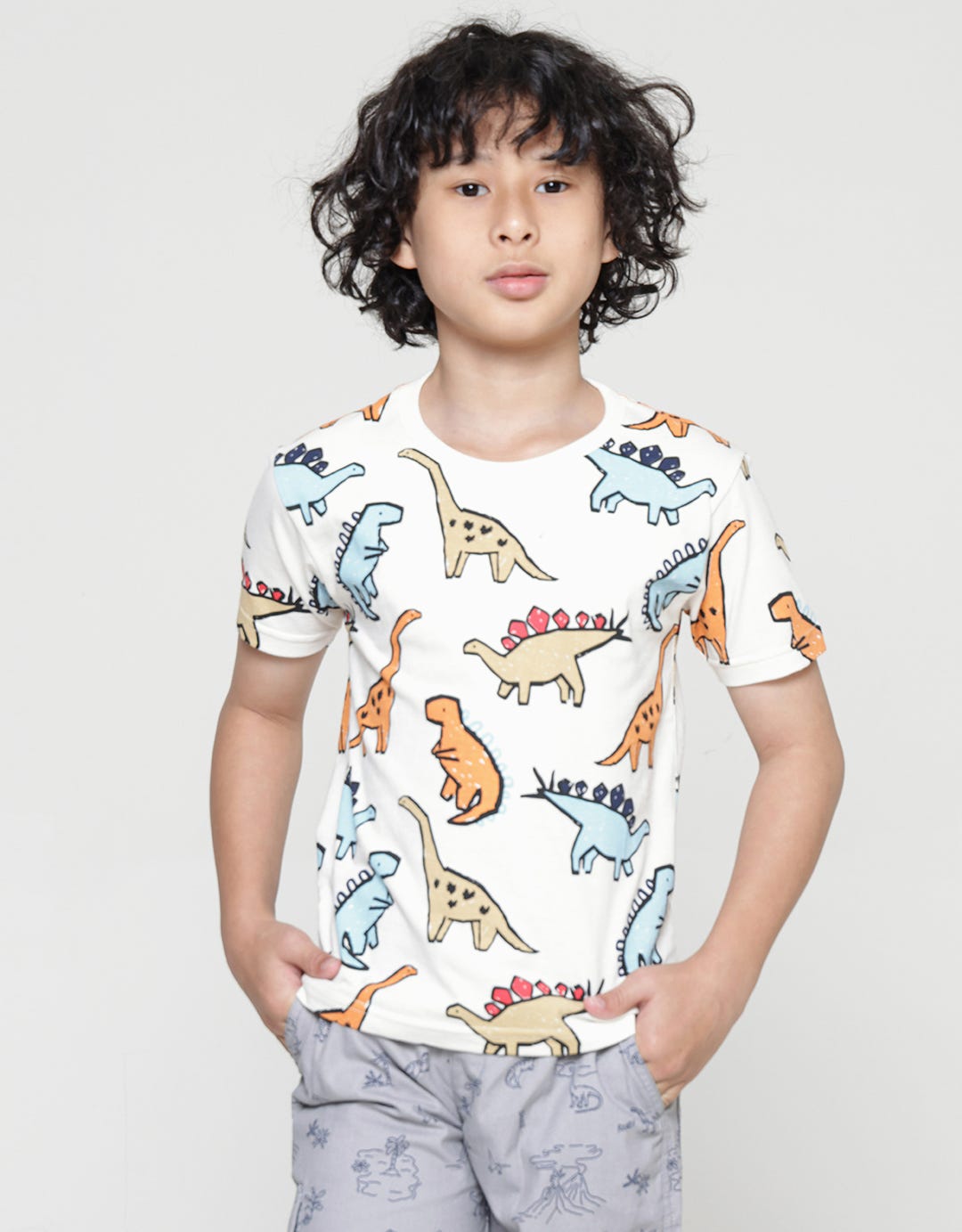 Little M Dino Print Style Boys T-Shirt
