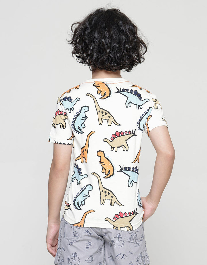 Little M Dino Print Style Boys T-Shirt