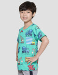 Little M Truck Kantong Sablon Kaos Lengan Pendek Anak Laki-laki