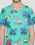 Little M Truck Kantong Sablon Kaos Lengan Pendek Anak Laki-laki