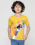Little M Truck Boys Short Sleeve T-Shirt Screen Printing Pocket