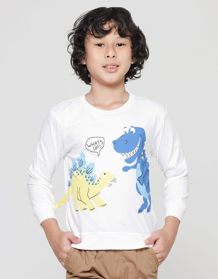 Little M Sweater Anak Laki-laki Galaxy Dino Aplikasi Cucuk