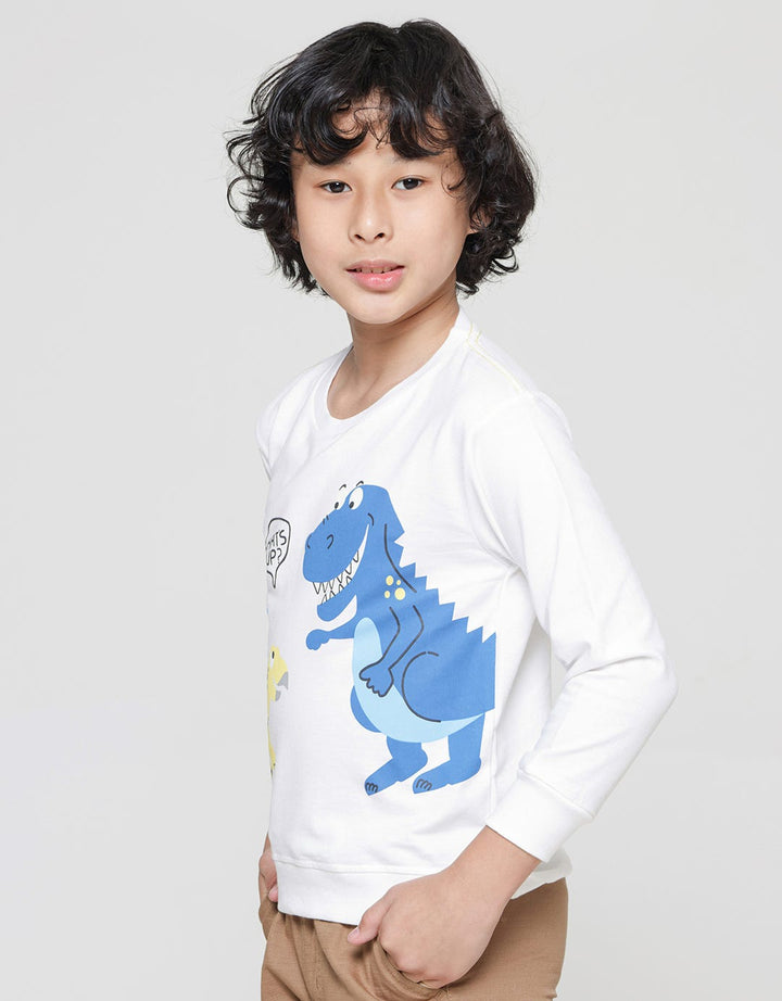 Little M Sweater Anak Laki-laki Galaxy Dino Aplikasi Cucuk