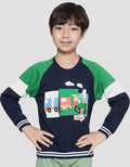 Little M Stripes Dino Sweater Anak Laki-laki