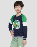 Little M Stripes Dino Sweater Anak Laki-laki