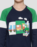 Little M Stripes Dino Sweater Anak Laki-laki