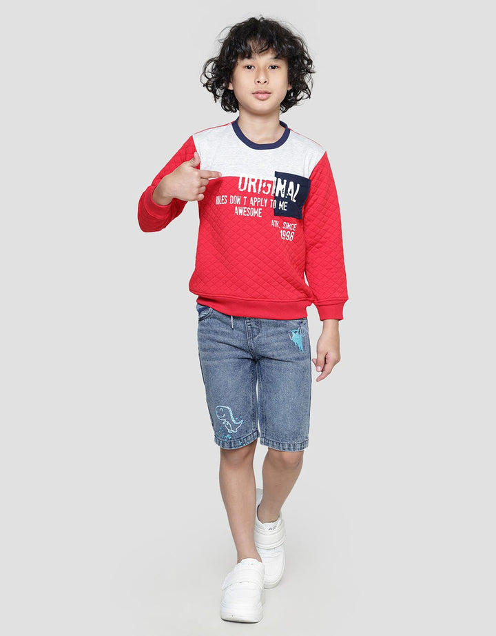 Little M Emboss Original Sweater Anak Laki-laki
