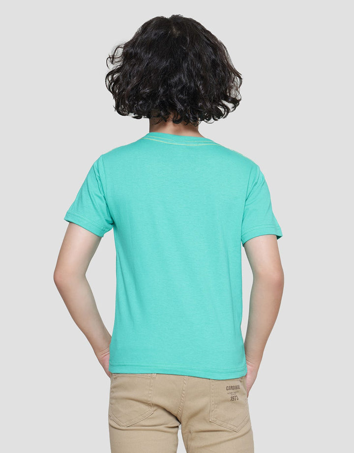 Little M Aplikasi Milk Kaos Lengan Pendek Anak Laki-Laki