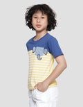 Little M Elephant Print Kaos Anak Laki-laki