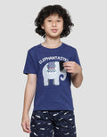 Little M Elephantstic Dropping Kaos Lengan Pendek Anak Laki-laki