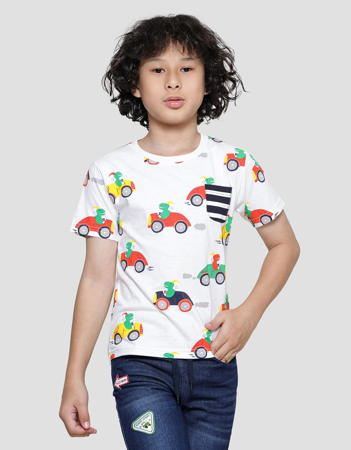 Little M Dino Pocket Boys T-Shirt