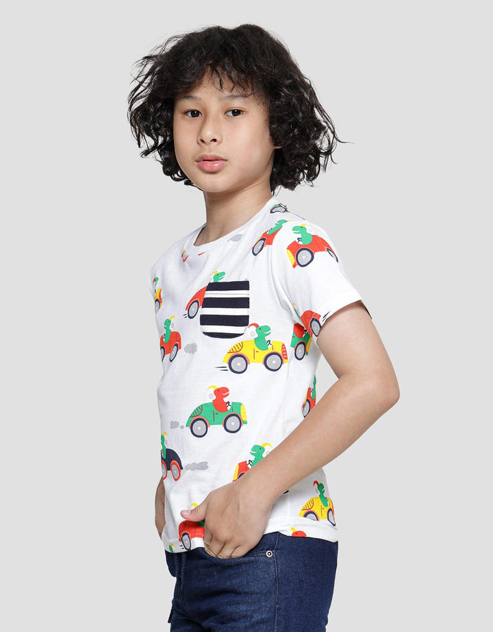 Little M Dino Pocket Boys T-Shirt