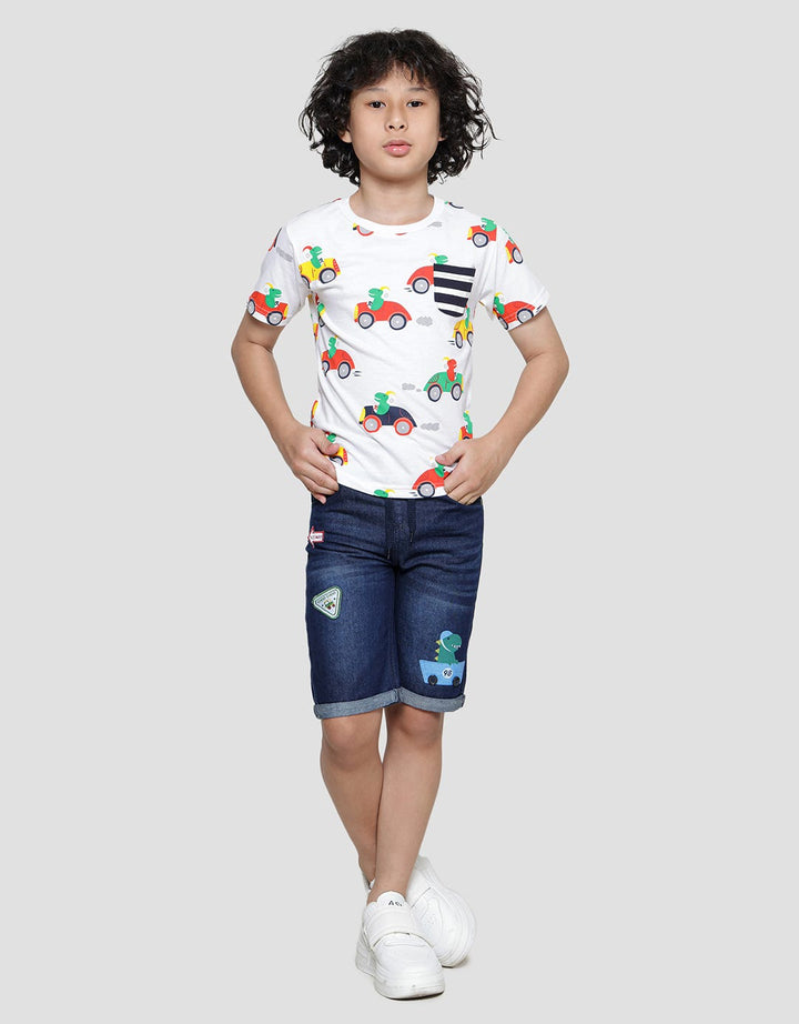 Little M Dino Pocket Boys T-Shirt