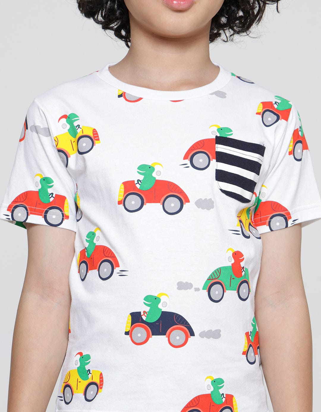 Little M Dino Pocket Boys T-Shirt