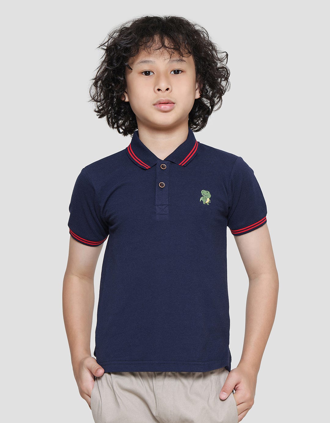 Little M Solid Kaos Polo Anak Laki-laki