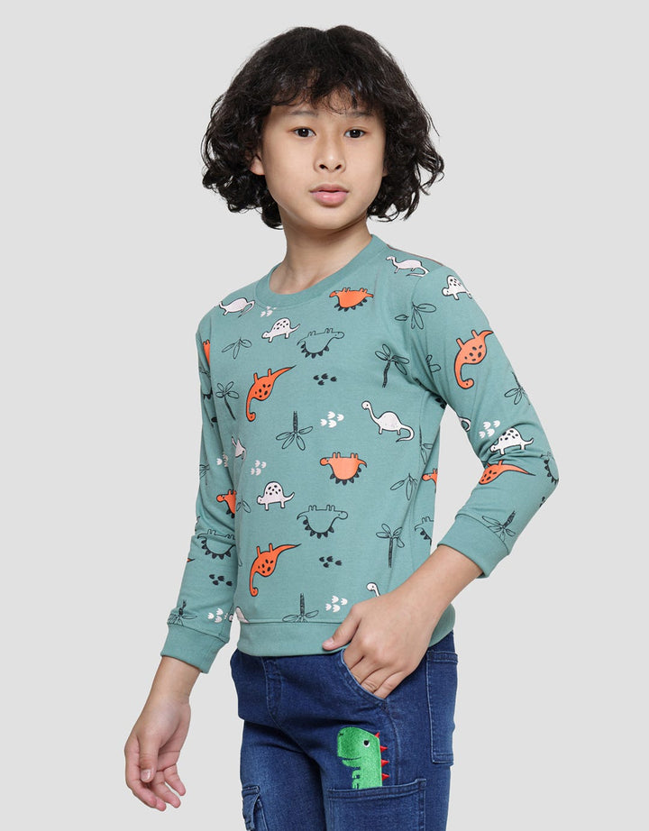 Little M Dino Print Sweater Anak Laki-laki