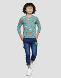 Little M Dino Print Sweater Anak Laki-laki