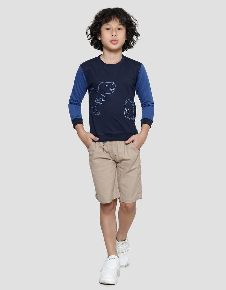 Little M Full Print Dino Sweater Anak Laki-Laki