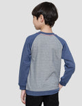 Little M Terry Corak Bordir Car Sweater Anak Laki-Laki