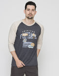 T Zone 3/4 Raglan T-Shirt Theme Varsity Icon - Football