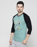 T Zone 3/4 Raglan T-Shirt Theme Varsity Icon - Football