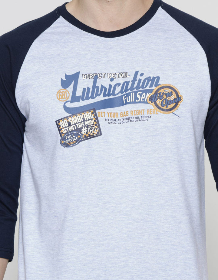 T Zone 3/4 Raglan T-Shirt Theme Varsity Icon - Lubrication