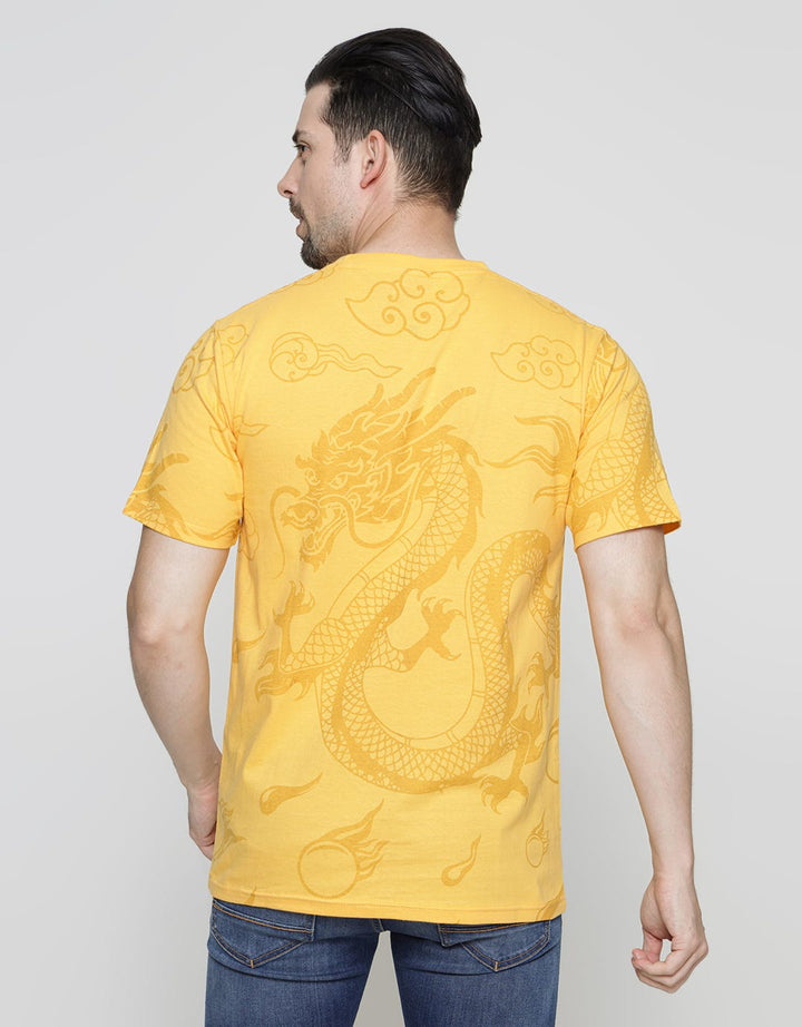 T Zone Big Dragon Print Kaos Pria