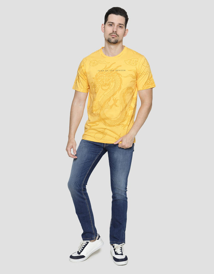 T Zone Big Dragon Print Kaos Pria