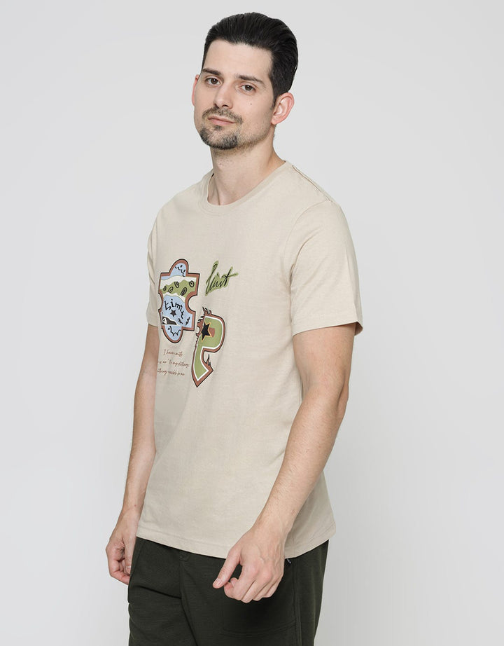 T Zone Limit Print Casual Kaos Pria