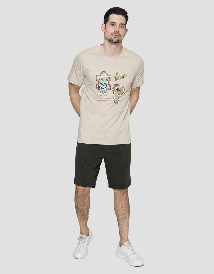 T Zone Limit Print Casual Kaos Pria