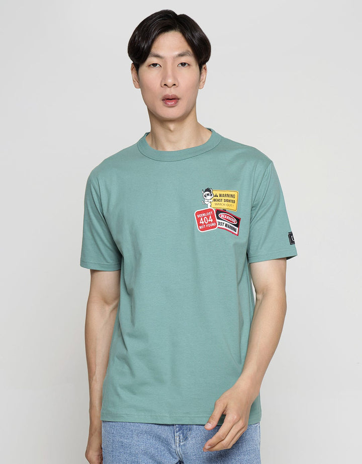 T Zone Rubber Flannel Casual Men's T-Shirt