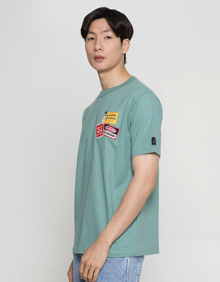T Zone Rubber Flannel Casual Men's T-Shirt