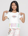 Character Powerpuff Girls Kaos Power Rib Anak Perempuan