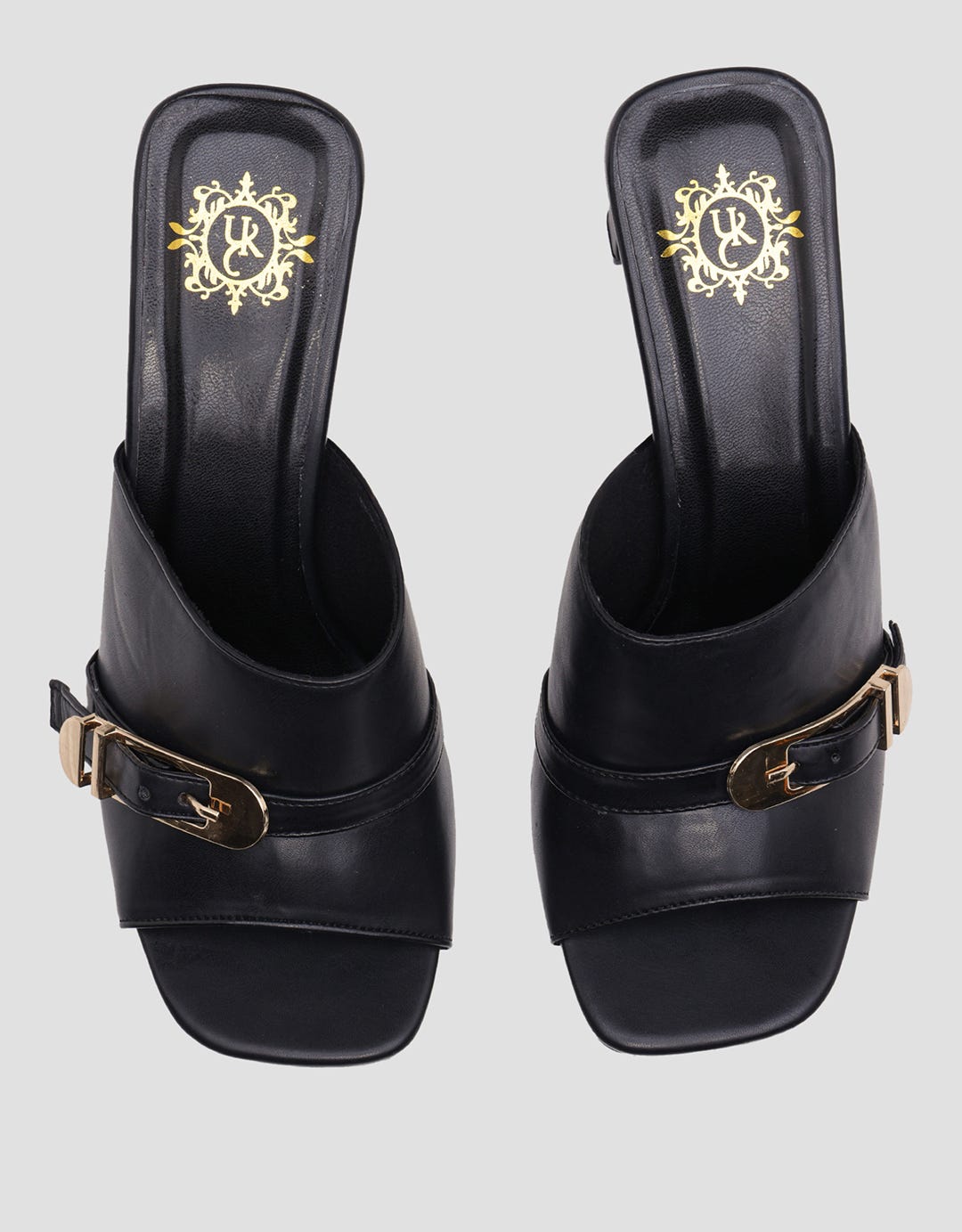 Yongki Komaladi Big Strap Buckle Sandal Heels Wanita