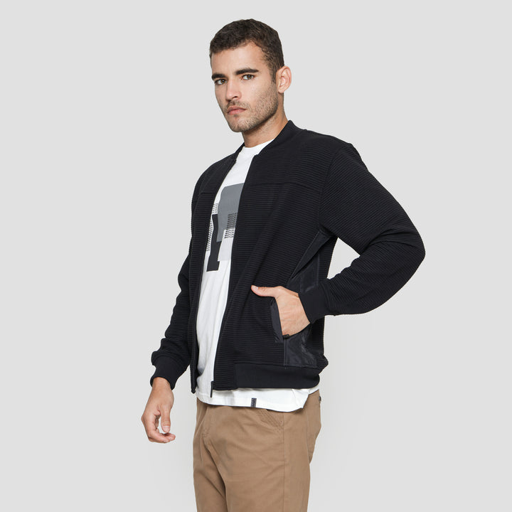 COLE KNIT OTTOMAN COMB JAKET PRIA
