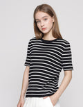 Connexion Scallop Neck Kaos Wanita