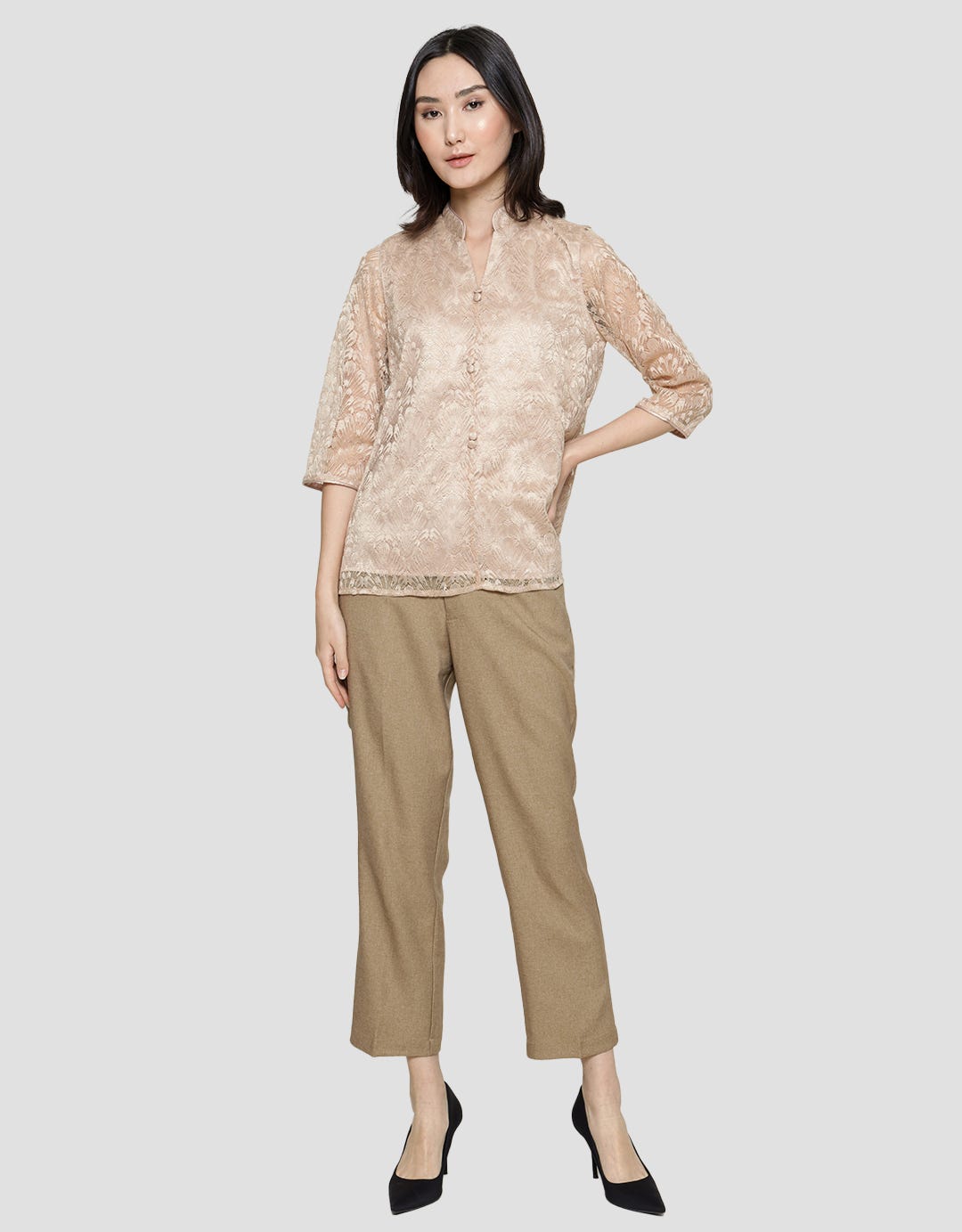 St. Yves Cheongsam Lace Blouse Wanita