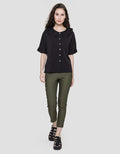 Connexion Short Sleeve Shirt Big Collar Round