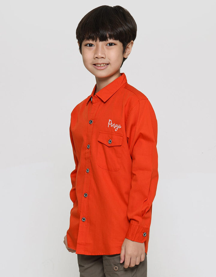 Pingu Boys Long Sleeve Fashion Shirt