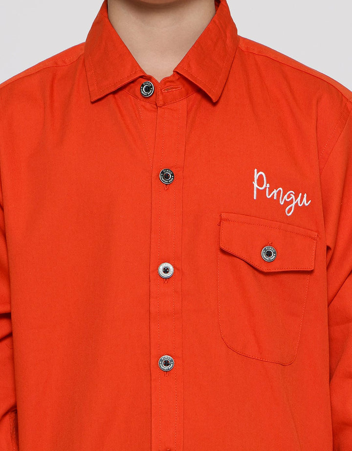 Pingu Boys Long Sleeve Fashion Shirt