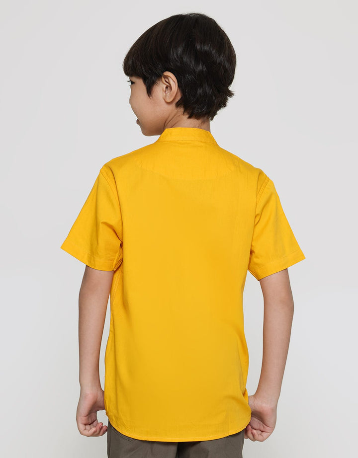 Pingu Logo Print Kemeja Anak Laki Laki