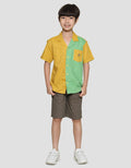 Pingu Two Tone Color Boys Short Sleeve Shirt
