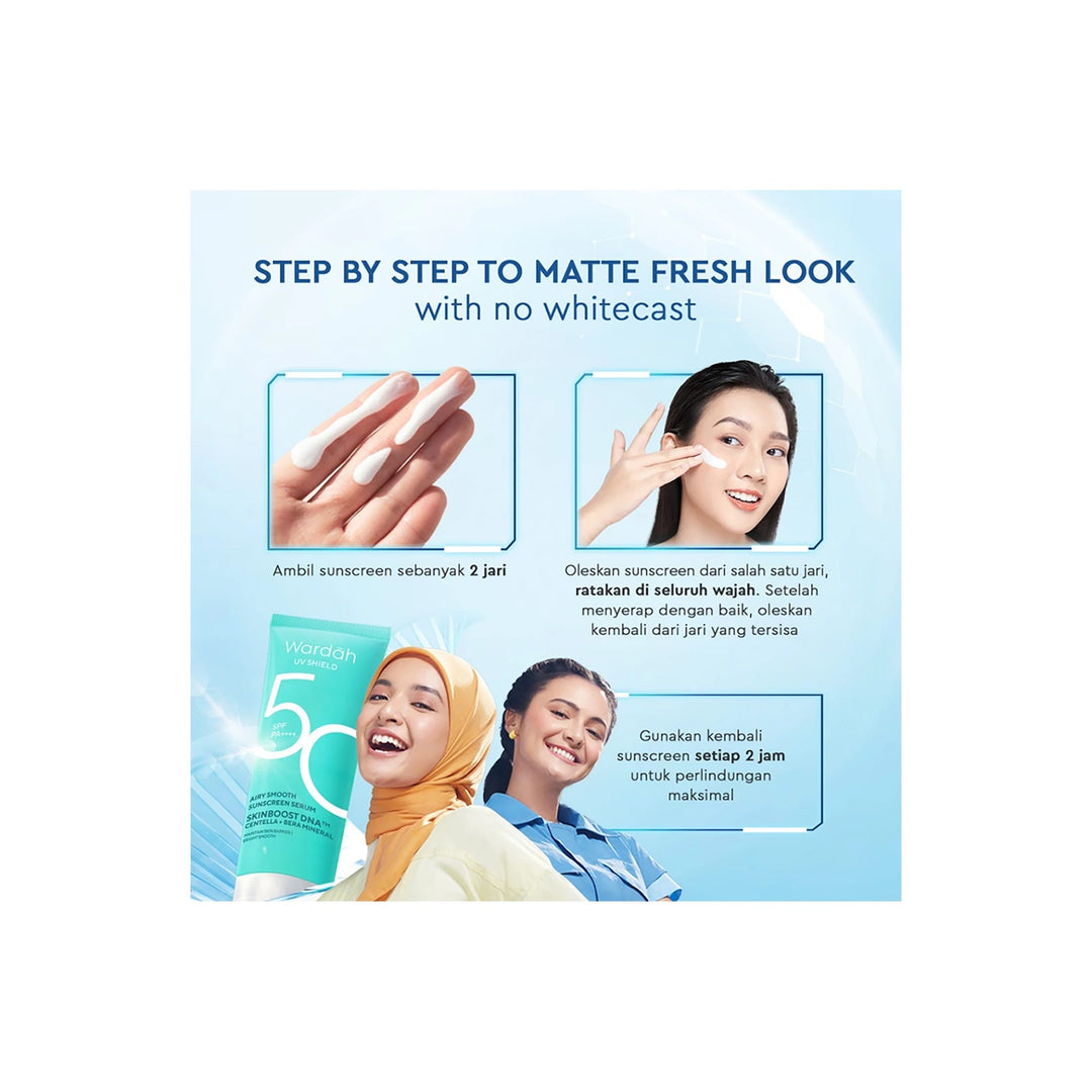 Wardah UV Shield Airy Smooth Sunscreen Serum SPF 50 PA++++ 25 ml
