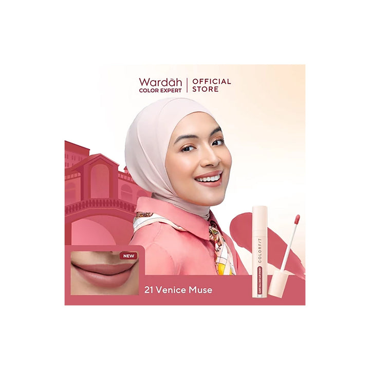 Wardah Colorfit Last All Day Lip Paint 21 Venice Muse 4,2 g (NEW)