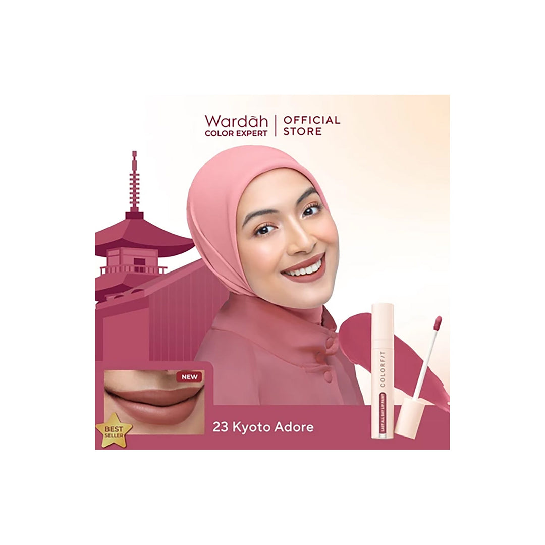 Wardah Colorfit Last All Day Lip Paint 23 Kyoto Adore 4,2 g (NEW)