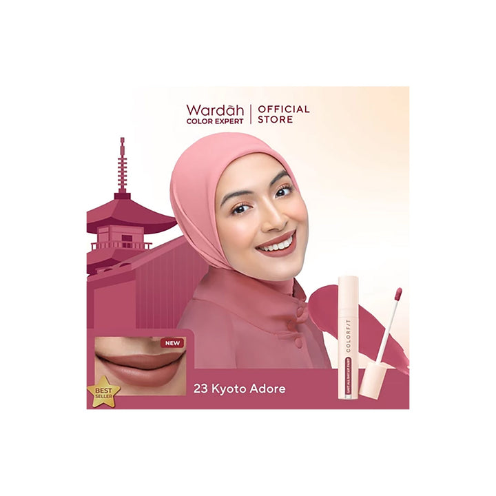Wardah Colorfit Last All Day Lip Paint 23 Kyoto Adore 4,2 g (NEW)