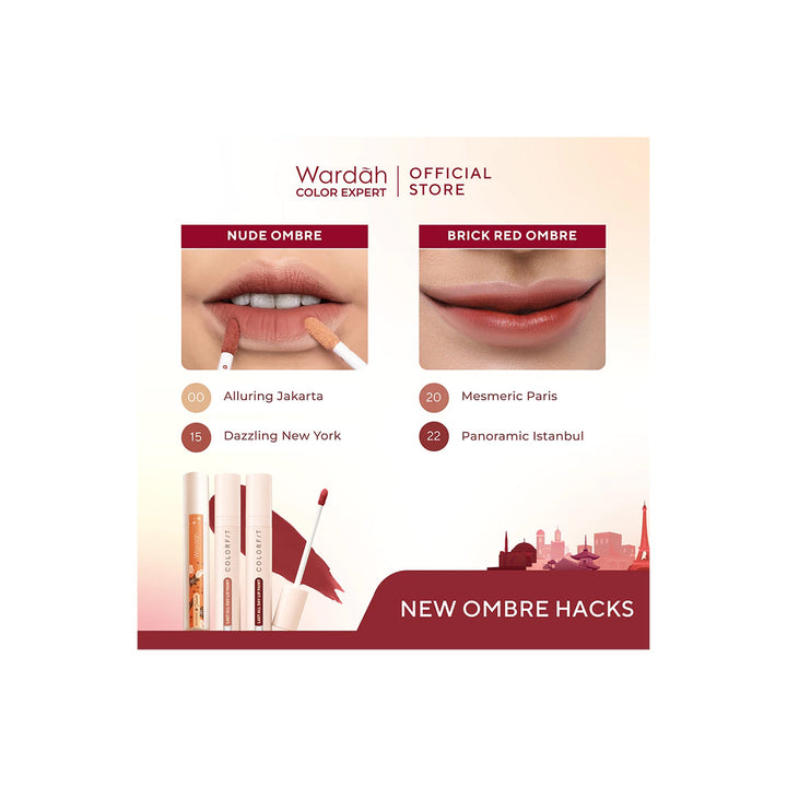 Wardah Colorfit Last All Day Lip Paint 23 Kyoto Adore 4,2 g (NEW)