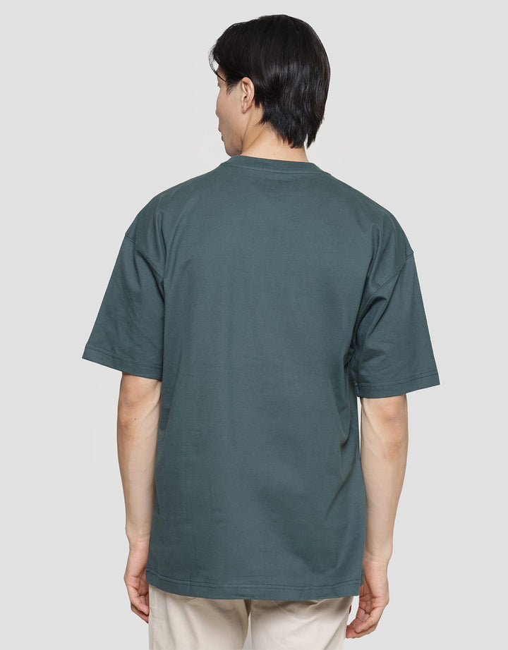 Triple Wording Print Kaos Oversize Pria
